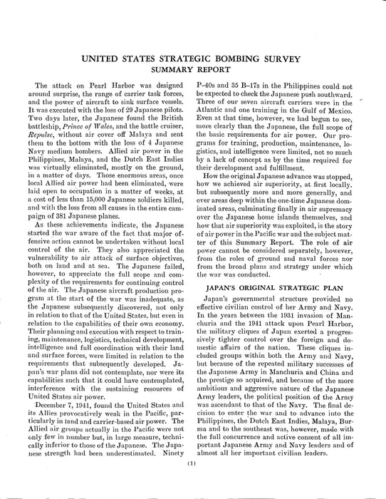 US GPO - US Strategic Bombing - The Pacific War (1946) (ebook)