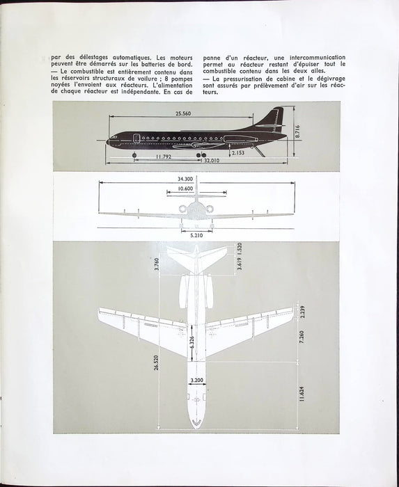 Sud-Aviation SE.210 Caravelle – productiebrochure uit 1963 (gedrukt origineel)