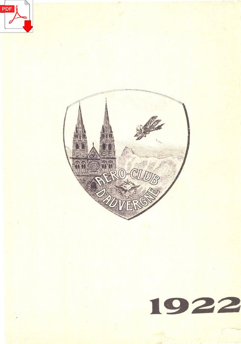 Aeroclub d'Auvergne - 1922 년 연감 (ebook)