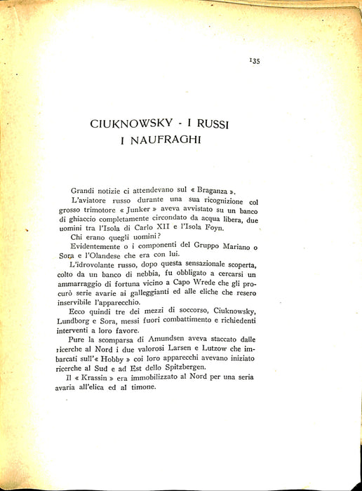 Albertini Gianni - Alla ricerca dei naufraghi dell’Italia (1929)  Original edition