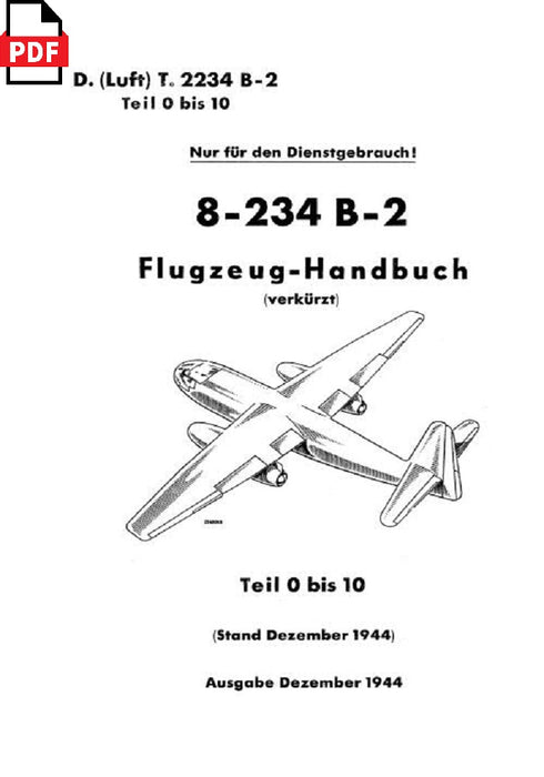 Arado Ar-234 B-2 Flugzeug-Handbuch Aircraft Manual  (1944) (ebook)