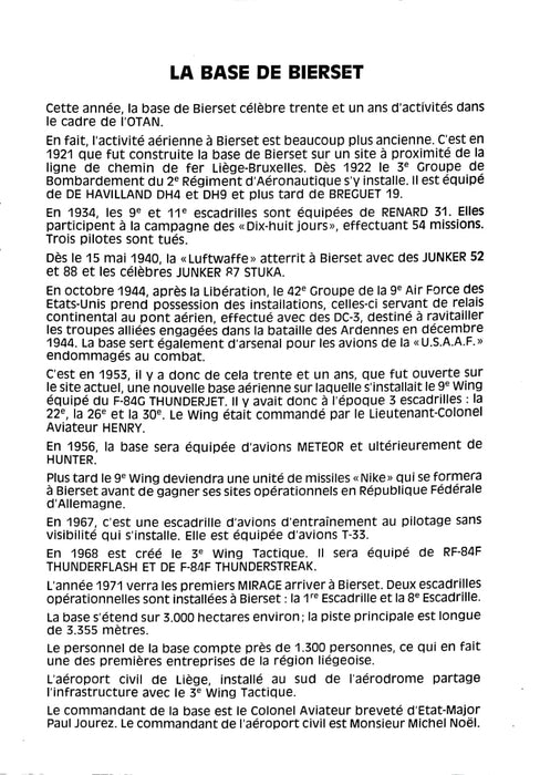 Liège-Air-Tattoo 1984 à Bierset (2-3 juin 1984) (brochure originale)