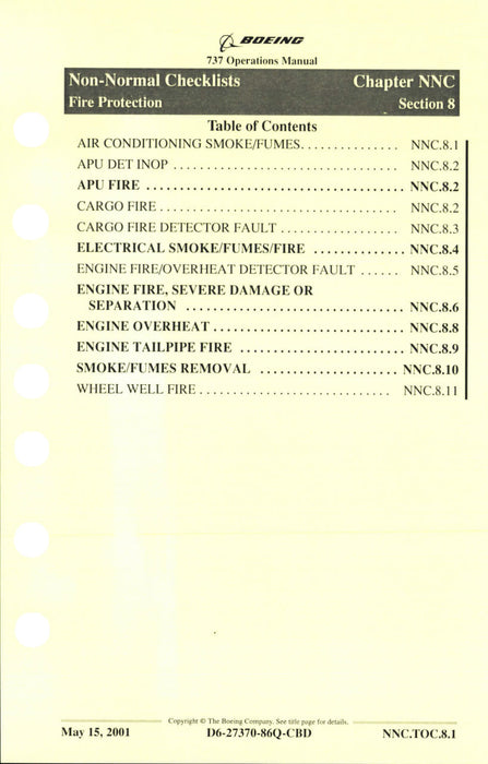 Boeing 737 Quick Reference Handbook (original printed document)