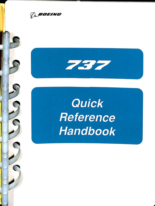 Boeing 737 Quick Reference Handbook (original printed document) — www ...