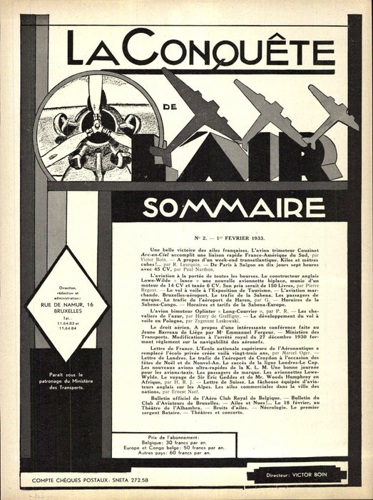 La Conquête de l'Air 1933 02