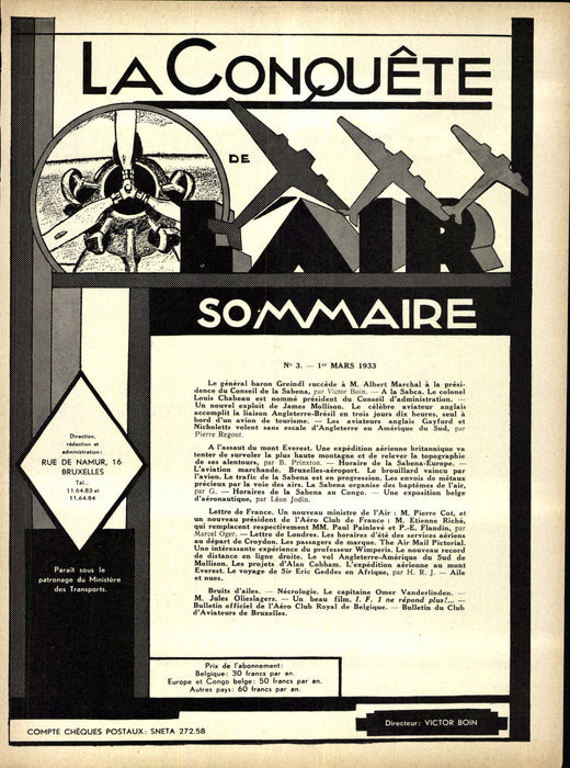 La Conquête de l'Air 1933 03