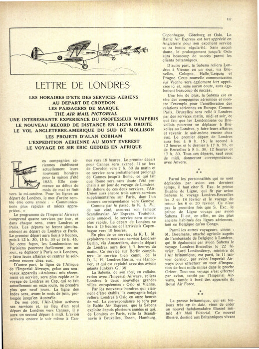 La Conquête de l'Air 1933 03