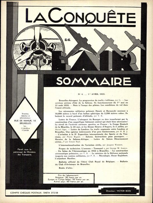 La Conquête de l'Air 1933 04