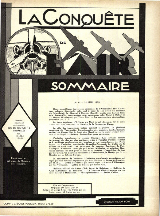 La Conquête de l'Air 1933 06
