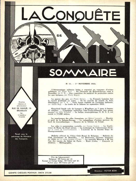 La Conquête de l'Air 1933 11