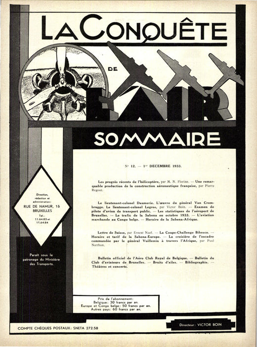 La Conquête de l'Air 1933 12