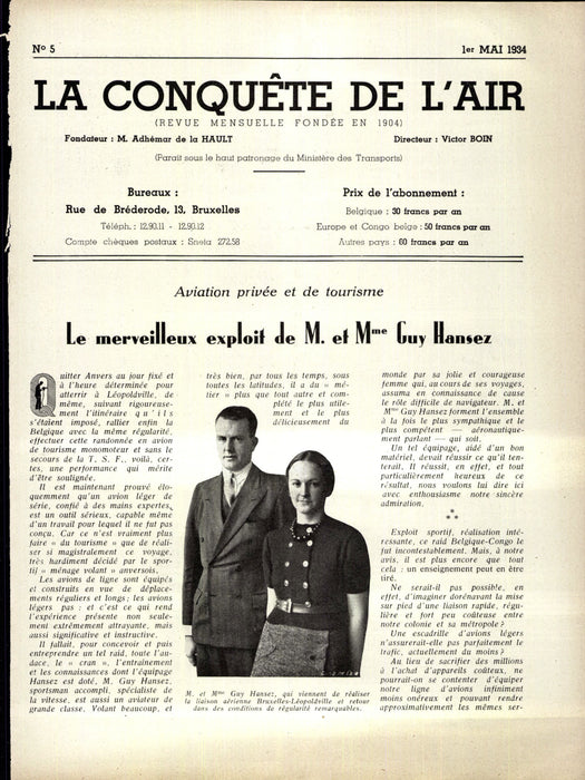 La Conquête de l'Air 1934 05