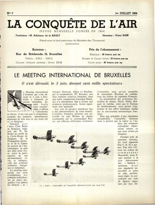 La Conquête de l'Air 1934 07