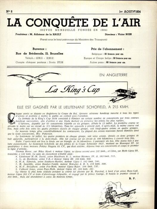 La Conquête de l'Air 1934 08