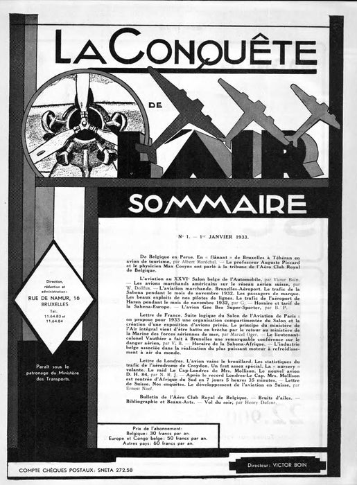 La Conquête de l'Air 1933 01