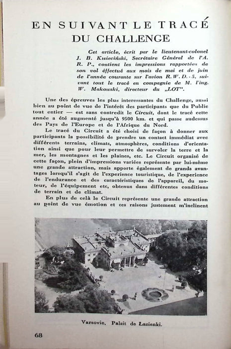 Challenge de tourisme aérien polonais 1934 (edição digital)