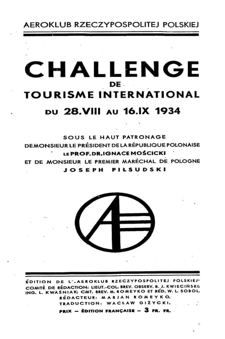 Challenge de tourisme aérien polonais 1934 (edição digital)
