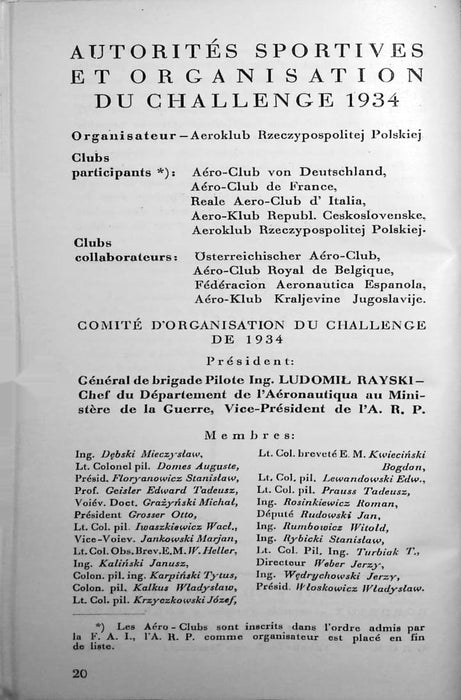 Challenge de tourisme aérien polonais 1934 (edição digital)