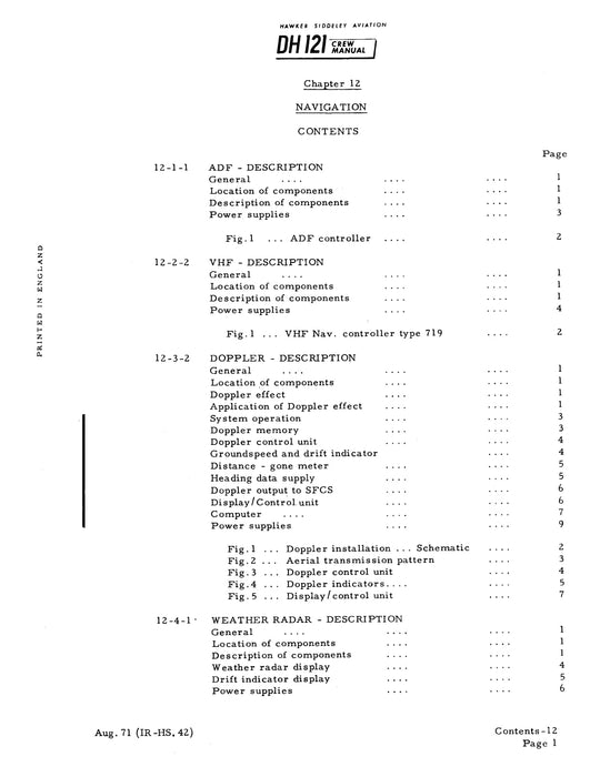 Hawker Siddeley DH 121 Trident 1E Flight Manual (PDF)(1964)