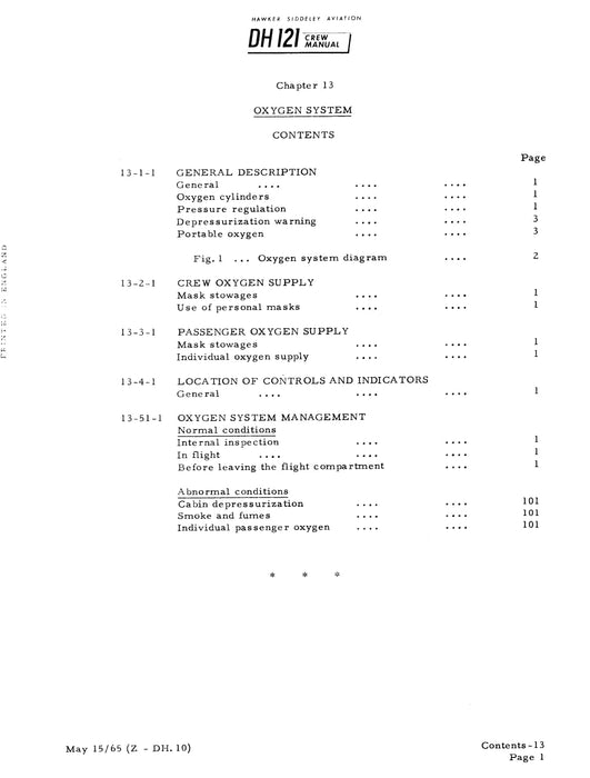 Hawker Siddeley DH 121 Trident 1E Flight Manual (PDF)(1964)