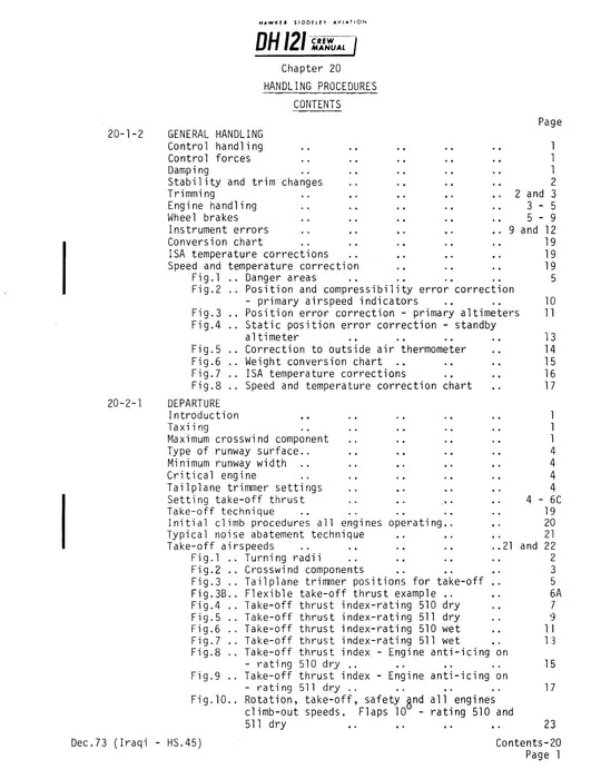 Hawker Siddeley DH 121 Trident 1E Flight Manual (PDF)(1964)