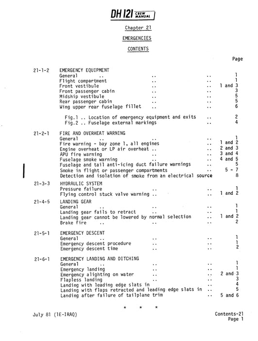 Hawker Siddeley DH 121 Trident 1E Flight Manual (PDF)(1964)