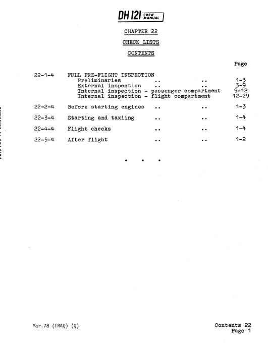Hawker Siddeley DH 121 Trident 1E Flight Manual (PDF)(1964)