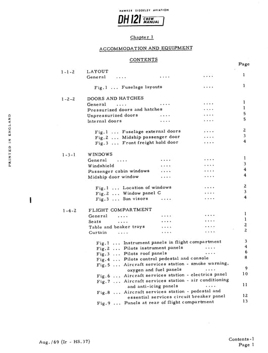 Hawker Siddeley DH 121 Trident 1E Flight Manual (PDF)(1964)