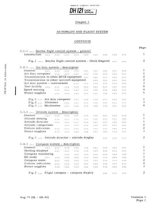 Hawker Siddeley DH 121 Trident 1E Flight Manual (PDF)(1964)