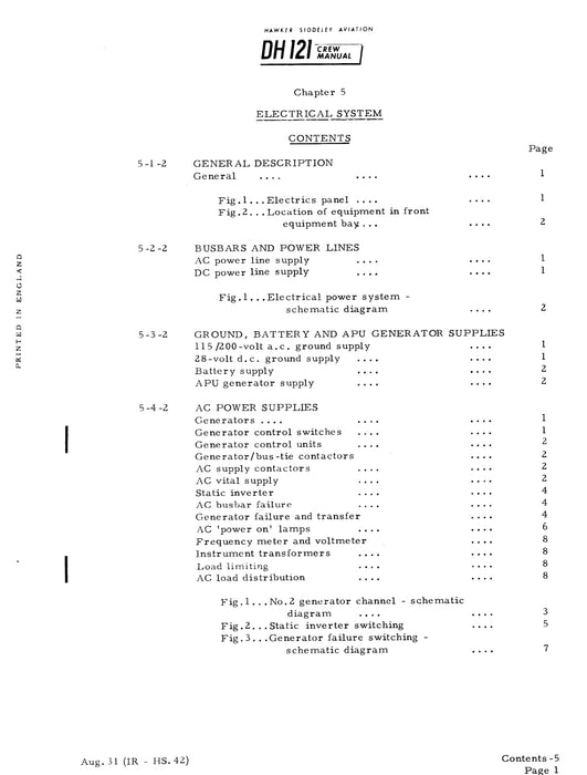 Hawker Siddeley DH 121 Trident 1E Flight Manual (PDF)(1964)