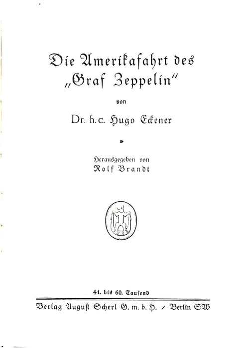 Eckener Dr. Hugo - Die Amerikafahrt des Graf Zeppelin (ebook)(1928)