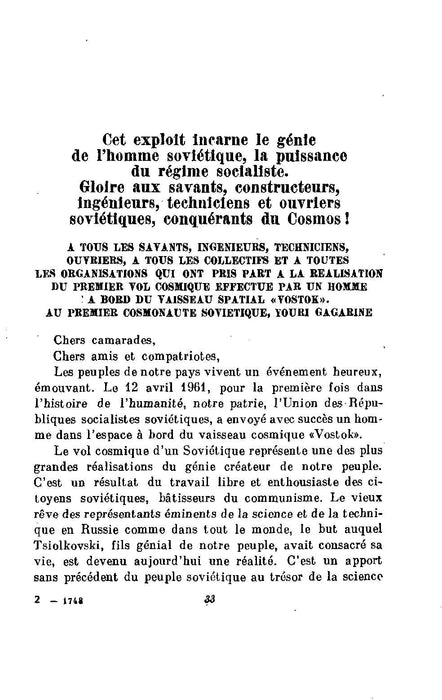 URSS - Un Soviétique dans l'espace (1961) (ebook)