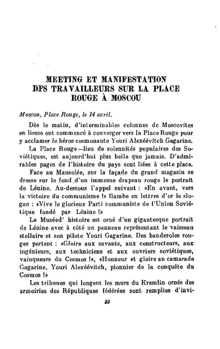 URSS - Un Soviétique dans l'espace (1961) (ebook)