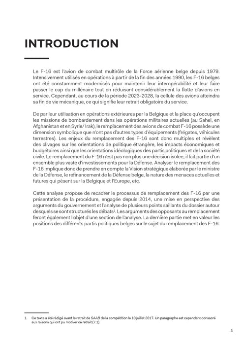 Jacqmin Denis - Le remplacement des F-16 belges - processus et enjeux (2017)(ebook)