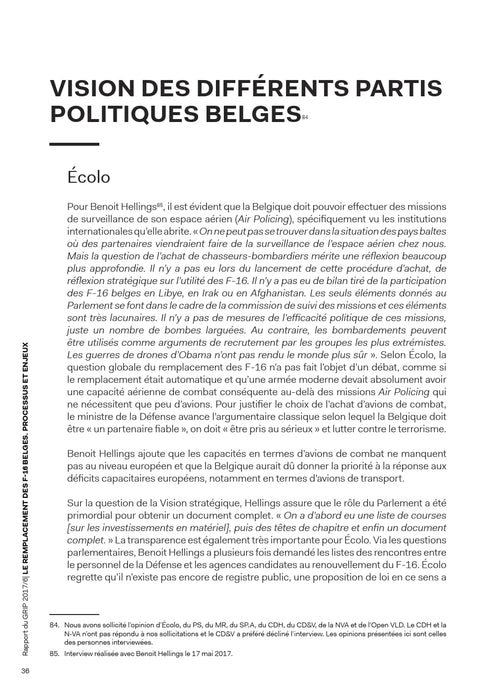 Jacqmin Denis - Le remplacement des F-16 belges - processus et enjeux (2017)(ebook)