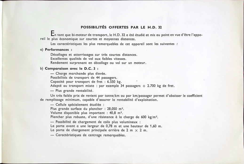 Hurel-Dubois HD.32 (brochure originale 1956)