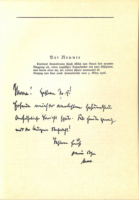 Immelman, der Adler von Lille (1934) (édition numérique)