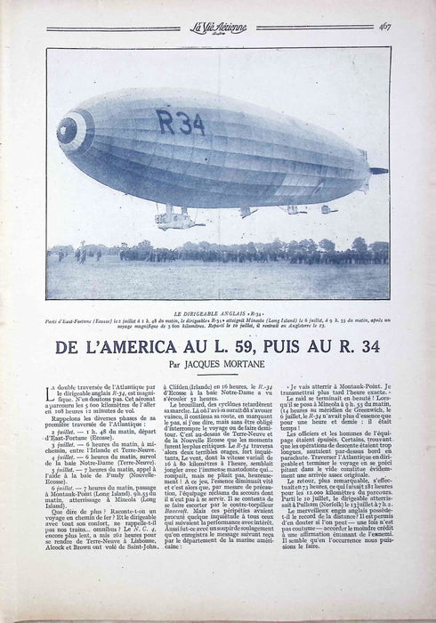 La Vie Aérienne Illustrée #141 24 Juillet 1919