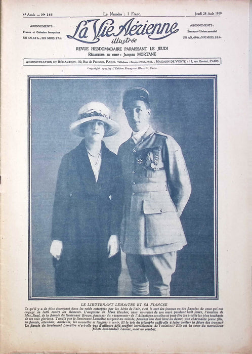 La Vie Aérienne Illustrée #146 28 Août 1919