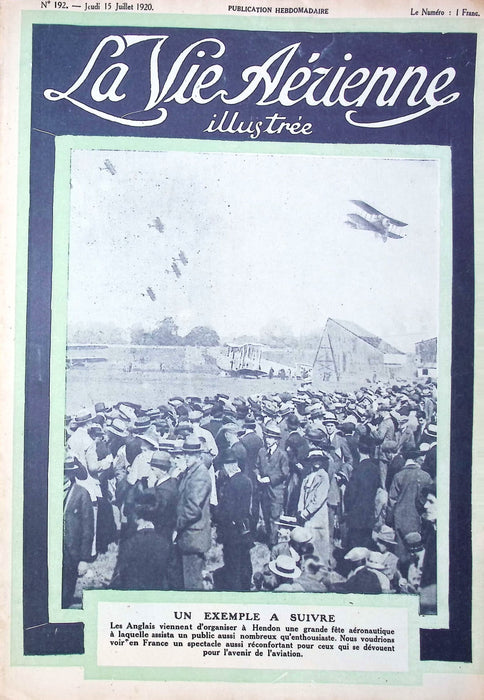 La Vie Aérienne Illustrée #192 15 Juillet 1920