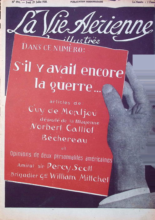 La Vie Aérienne Illustrée #194 29 Juillet 1920