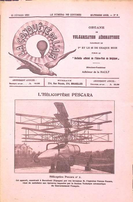 La Conquête de l'Air 1921 02 15