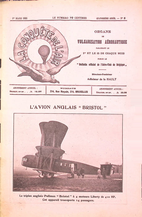 La Conquête de l'Air 1921 03 01