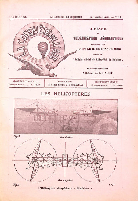 La Conquête de l'Air 1921 06 15