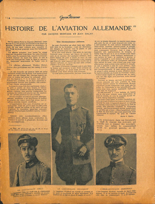 La Guerre Aérienne Illustrée - 1918 01 January