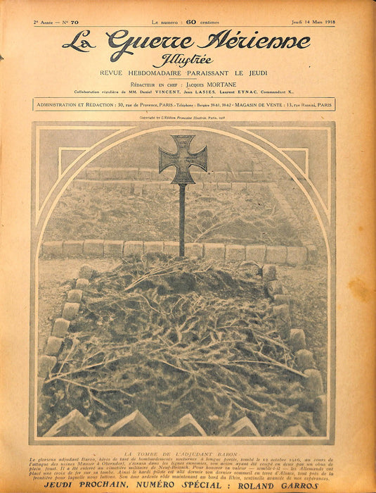 La Guerre Aérienne Illustrée - 1918 03 Mars