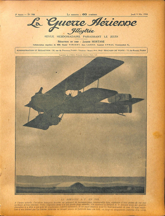 La Guerre Aérienne Illustrée - 1918 05 Mai