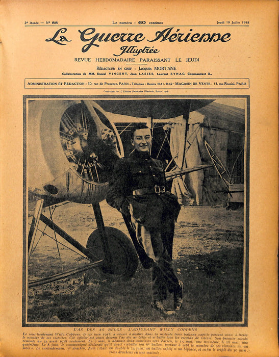 La Guerre Aérienne Illustrée - 1918 07 Juillet