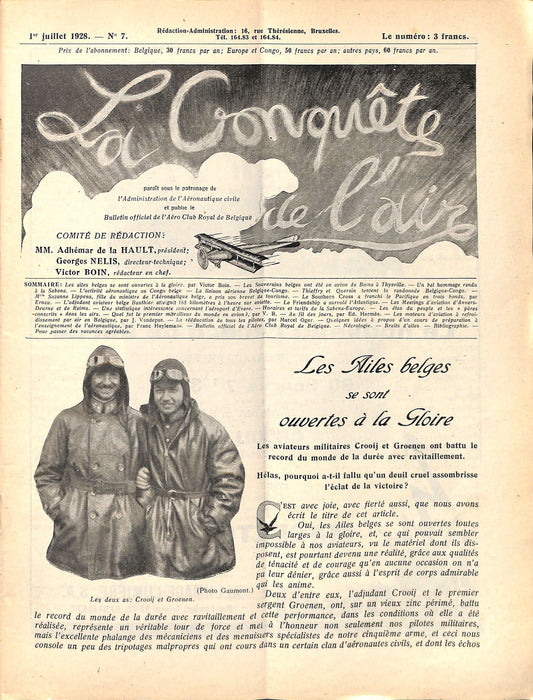 La Conquête de l'Air 1928 07