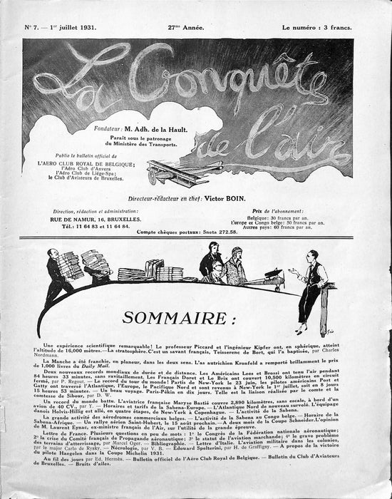 La Conquête de l'Air 1931 07